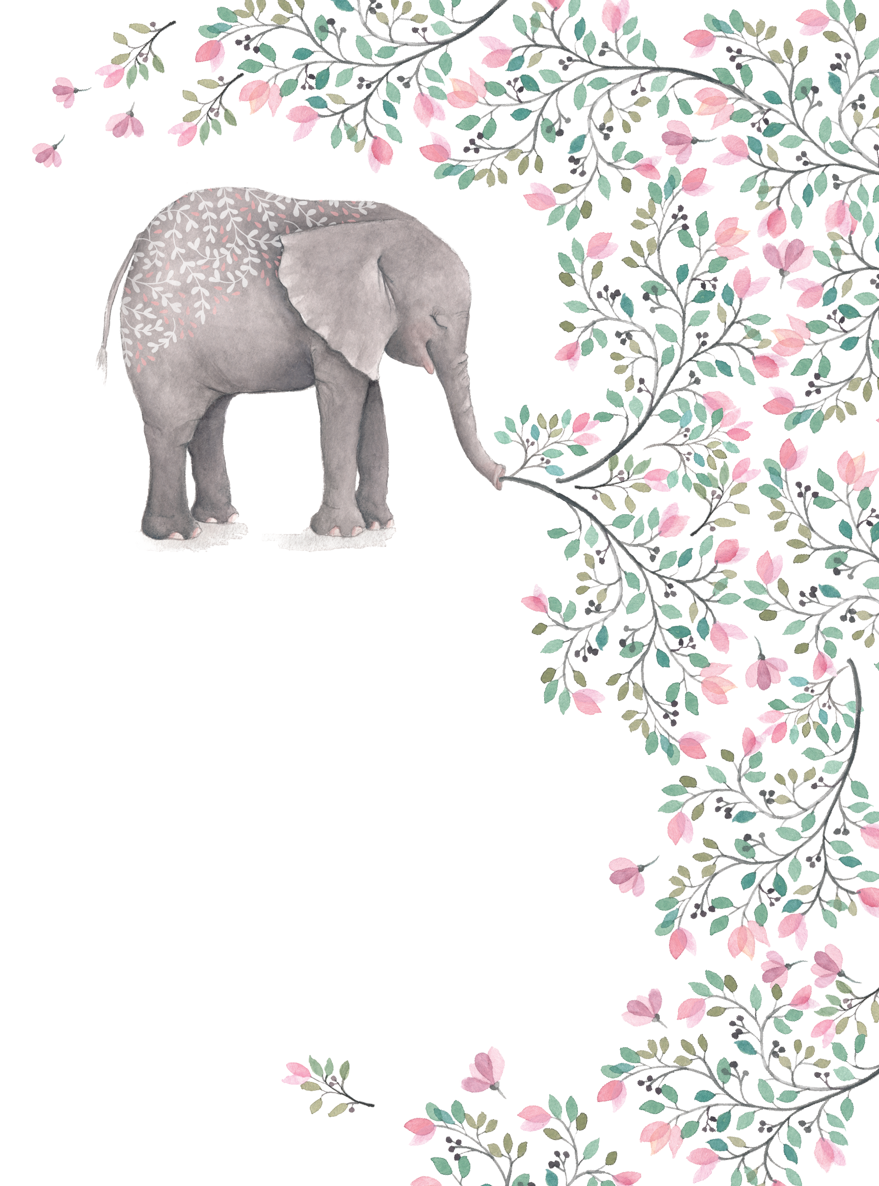 Elephants clipart watercolor.
