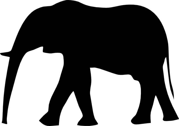 Elephant silhouette clip.