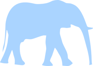 Blue elephant clip.