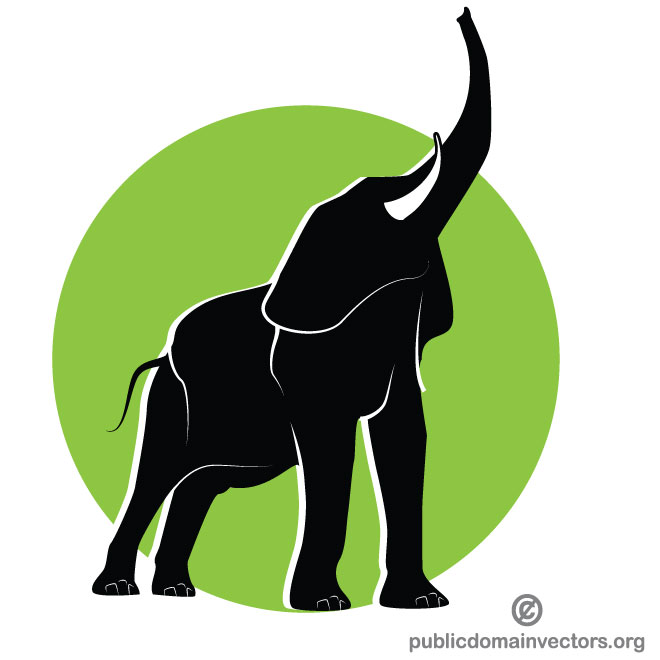 elephant silhouette clipart graphic