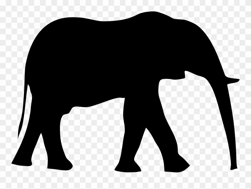 elephant silhouette clipart graphic