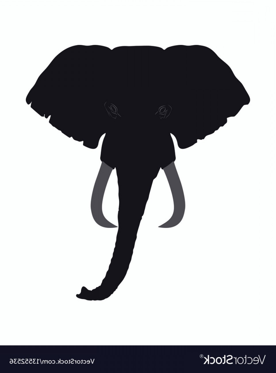 Elephant head silhouette clipart images gallery for free