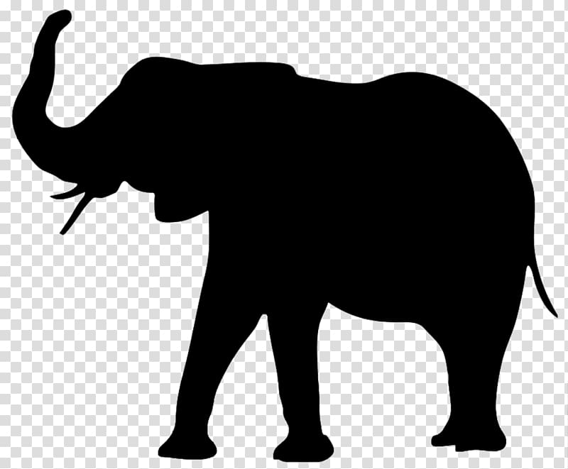 Silhouette animal elephant.