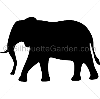 Elephant silhouette.