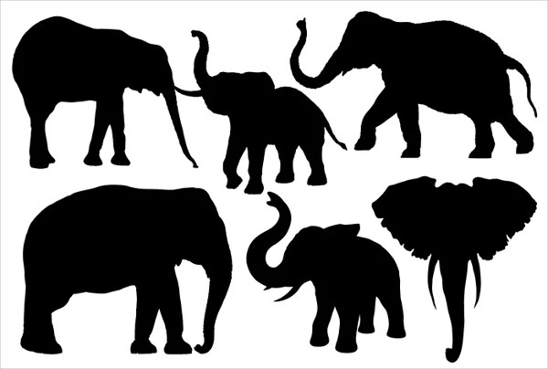 Elephant silhouettes free.
