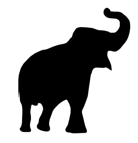 Elephant clipart silhouette.