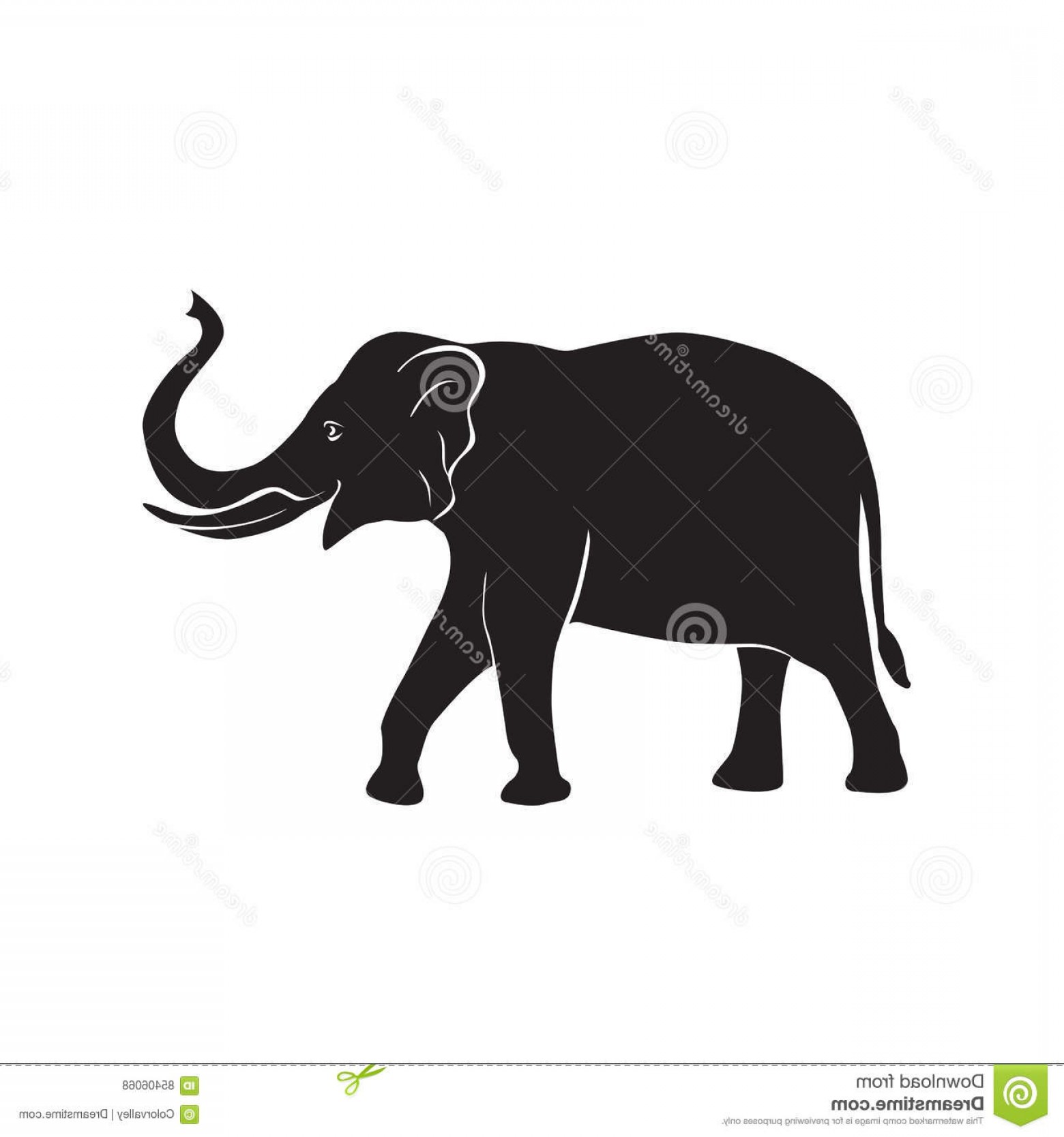 Stock Illustration Elephant Vector Icon African Simple