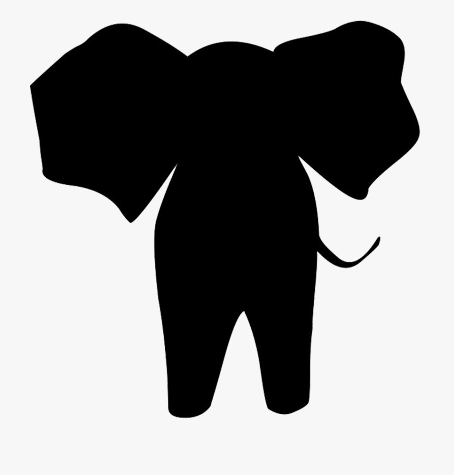Simple elephant silhouette.