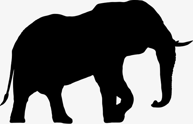 elephant silhouette clipart transparent background