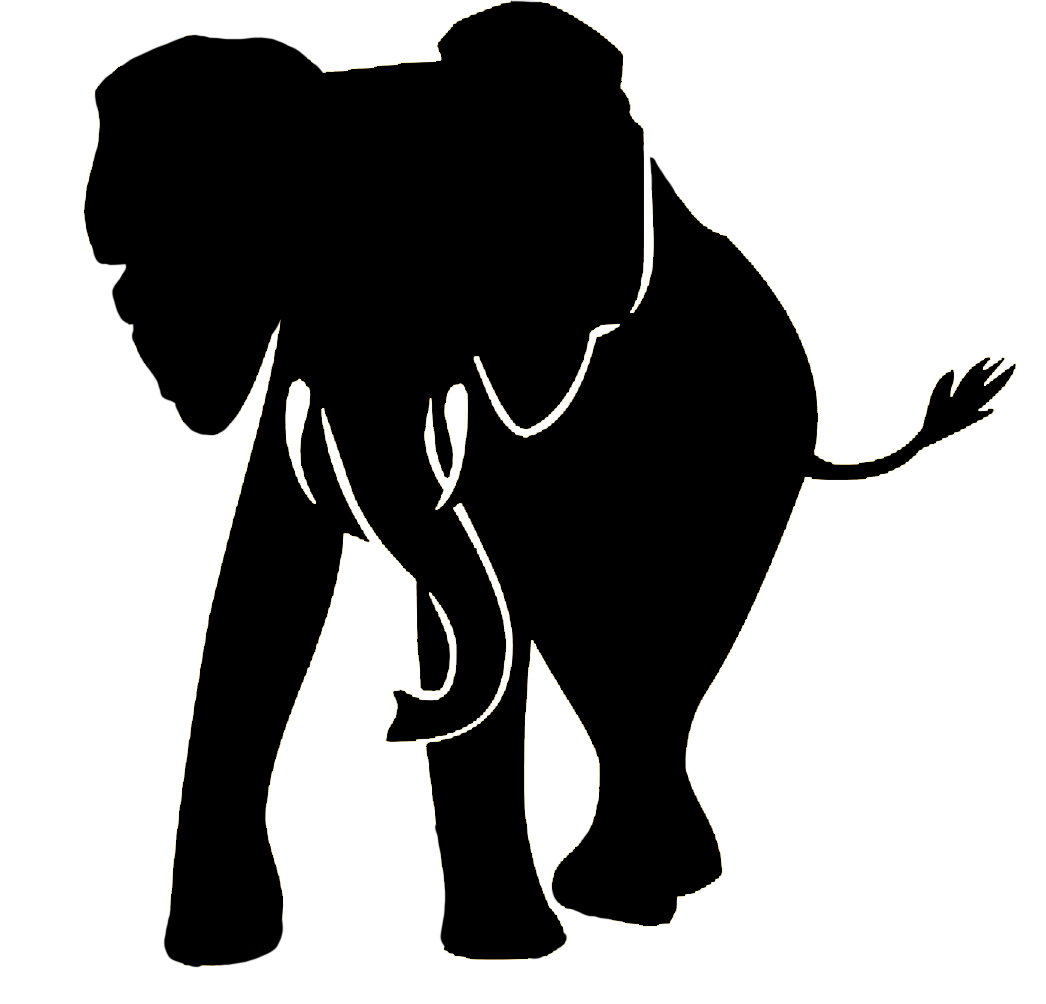 African elephant silhouette.