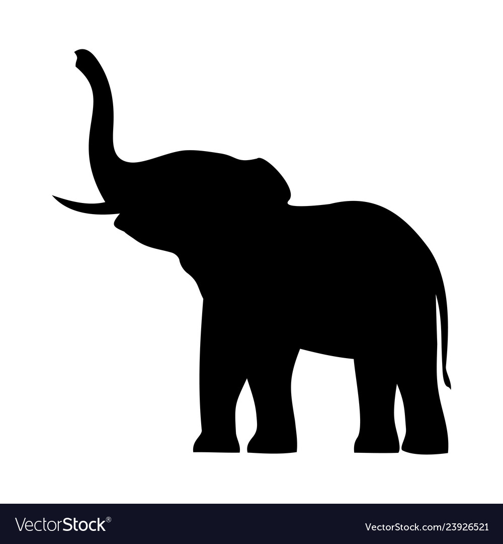 cute elephant holding something outline