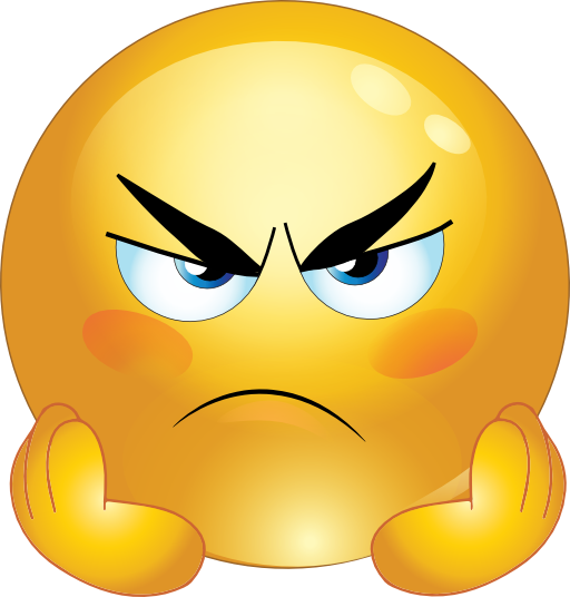 Angry Smiley Face Emoticons Clipart