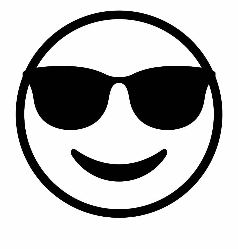 Emoticon And Smiley Black White Emoji Clipart