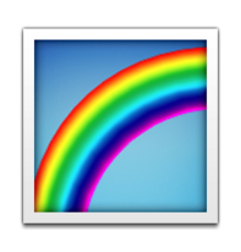 Ios emoji rainbow.