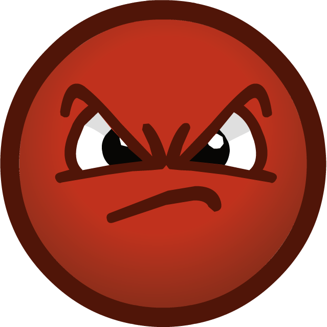 Annoyed face Angry symbol sample
