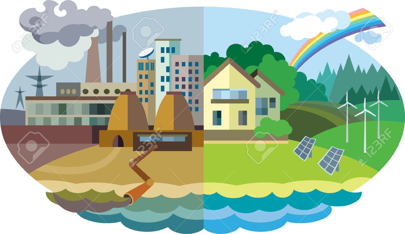 Polluted environment clipart