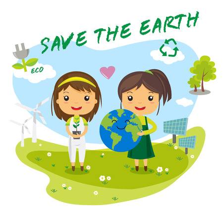 Saving environment clipart