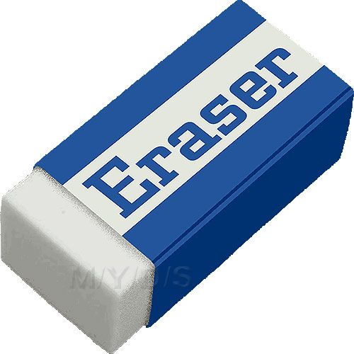 Rubber eraser eraser.