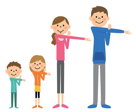 Family to prepare exercise Clipart Image