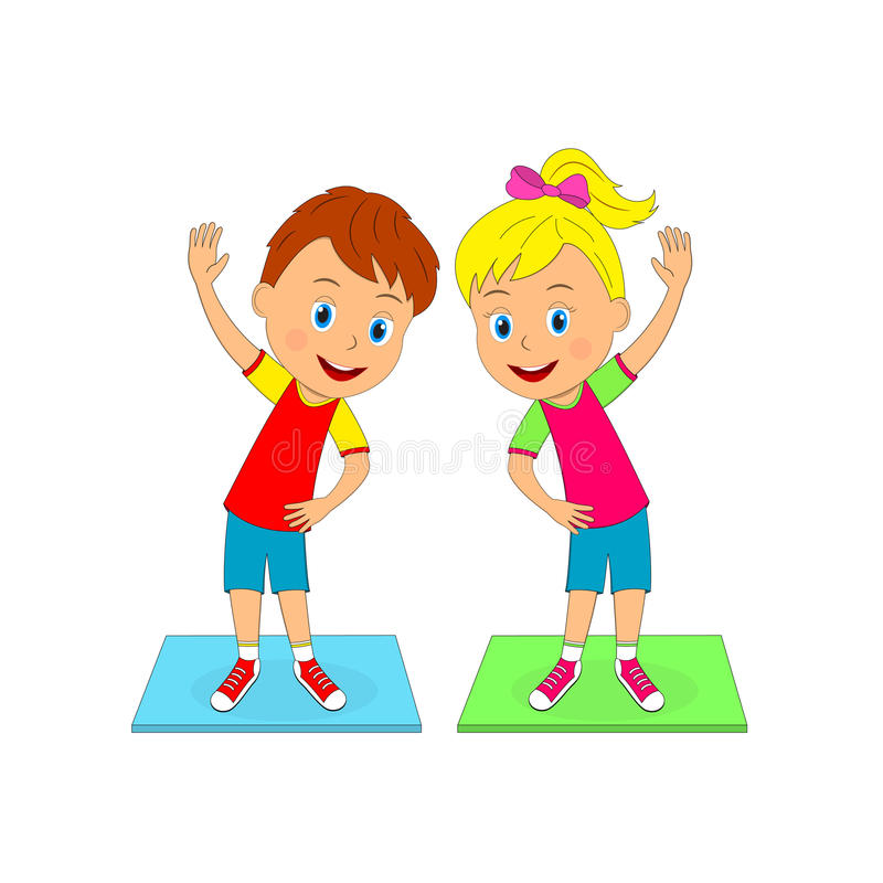 Kids exercise clipart.