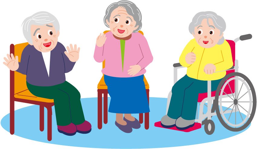 Free elderly exercising.