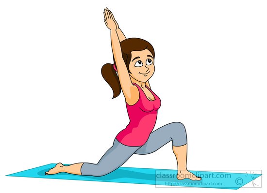 Girl doing yoga.