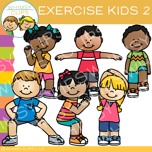 Exercise kids clip.