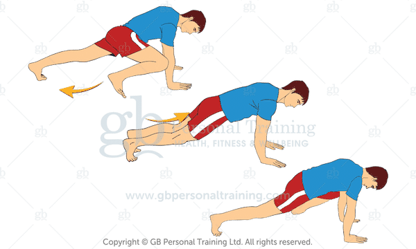 As Mountain Climbers Exercise free clipart