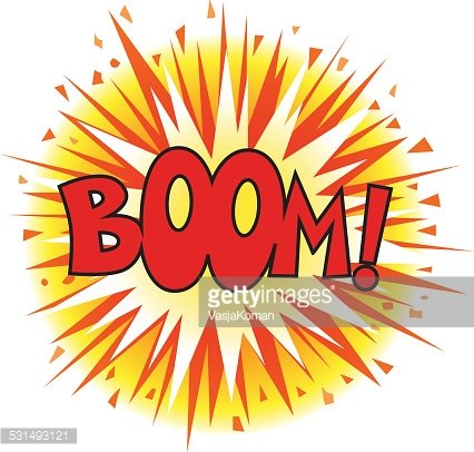 Comic Book Boom Explosion Clipart Image