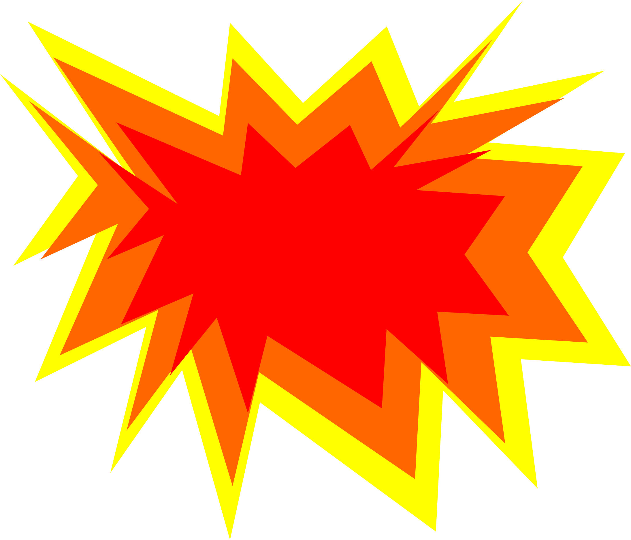 Explosion effect clipart.