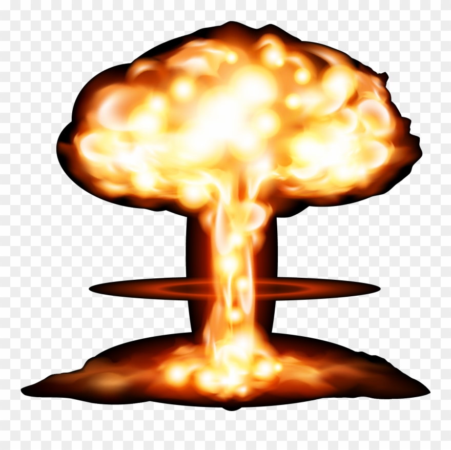 Mushroom cloud explosion.