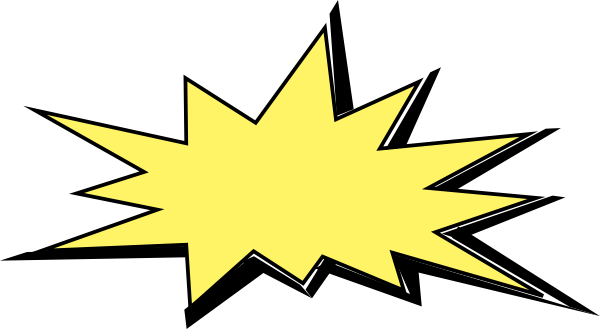 explosion clipart yellow