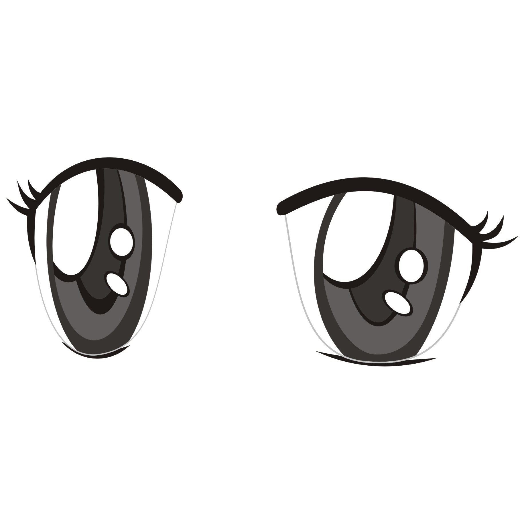 Free Anime Eyes Black And White, Download Free Clip Art