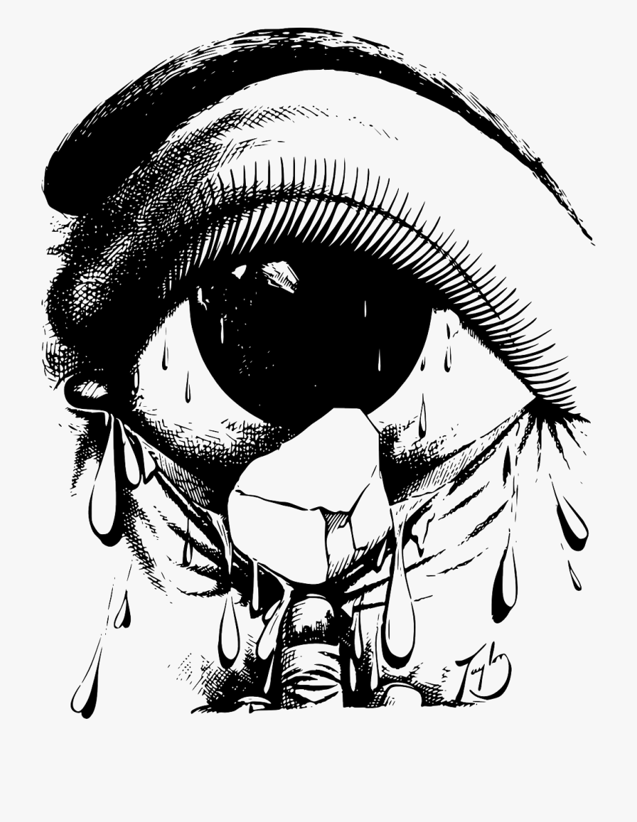 Crying eye clipart.