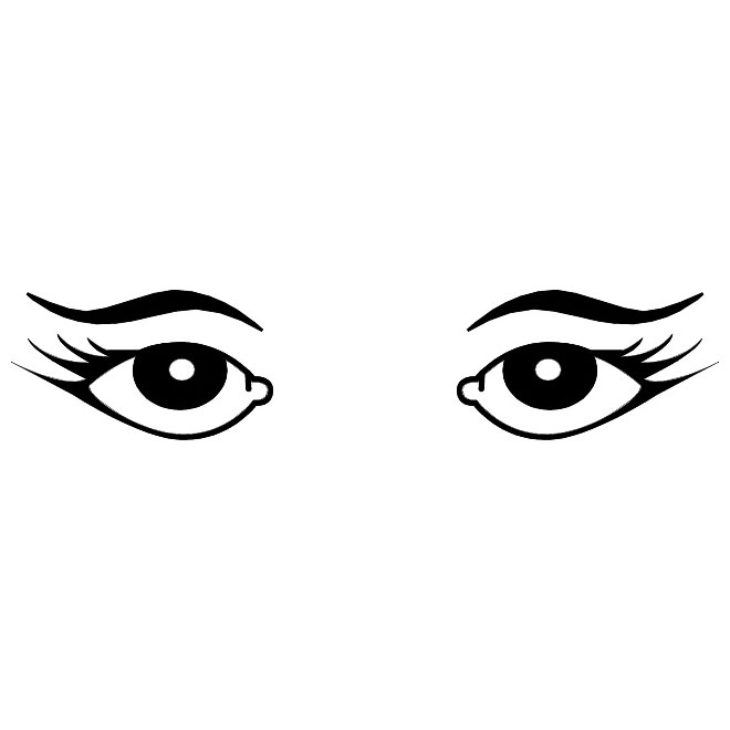 Female eyes vector.