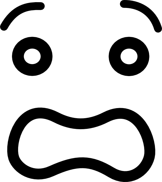 eyes clipart black and white worried