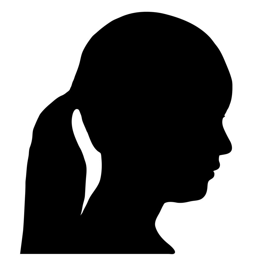 Lady side face clipart