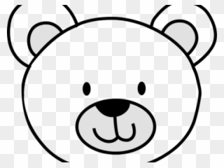 Simple Bear Face Drawing Clipart