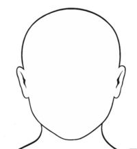Face outline template.