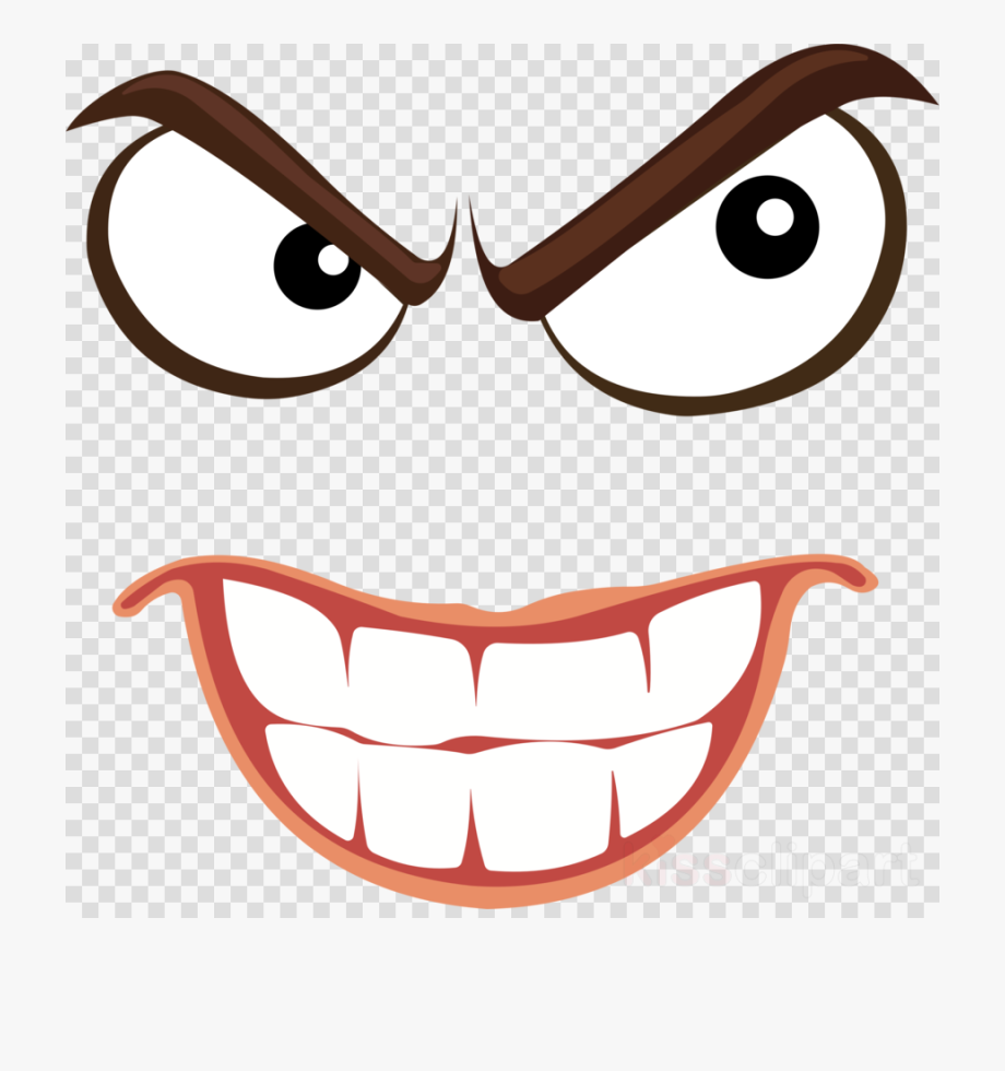 Smile clipart angry.