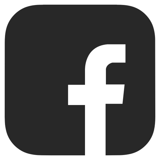Black and white, dark grey, facebook icon