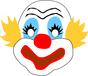 Clown face clip.