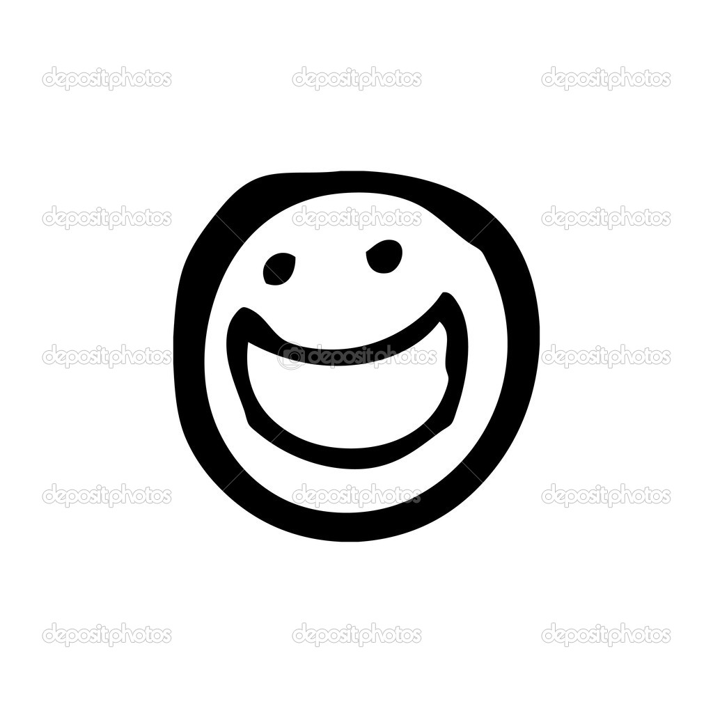 Black And White Smiley Faces Clipart