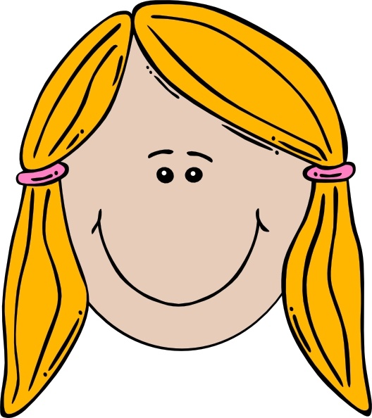 Smiling Girl Face clip art Free vector in Open office