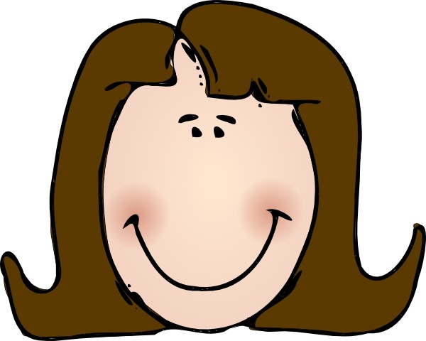 Smiling Lady Face clip art Free vector in Open office