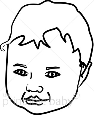 Childs face outline.