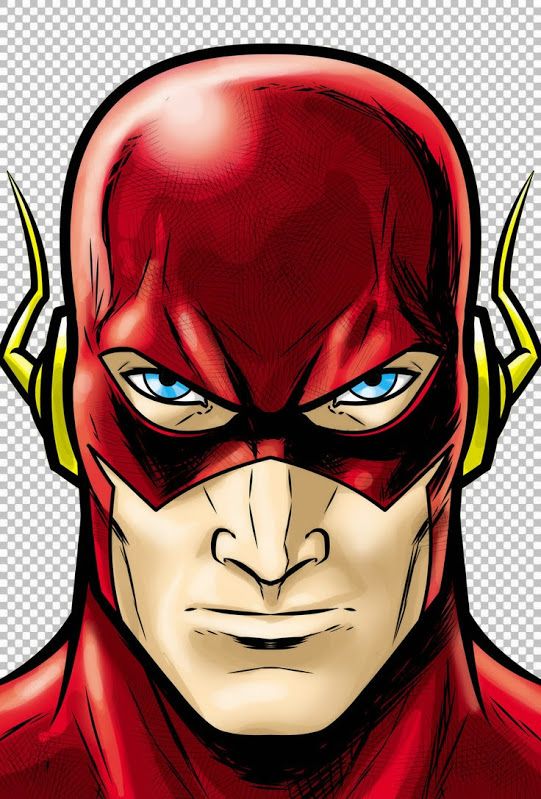 Flash superhero face.