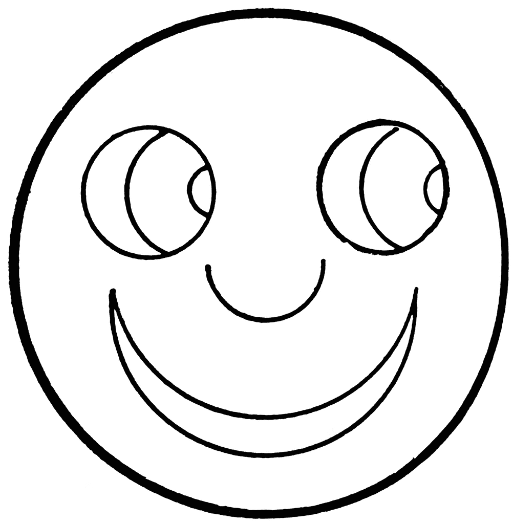 Smiley face clipart black and white free