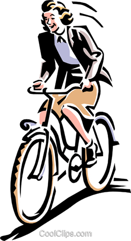 Altmodischen Fahrrad fahren Vektor Clipart Bild