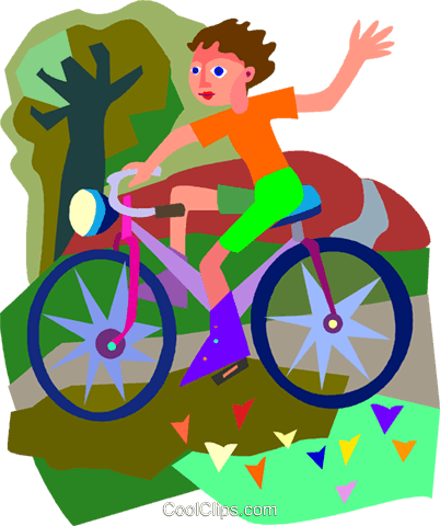 Fahrrad, Fahrrad fahren Vektor Clipart Bild